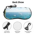 nature style restaurant Eyes Soft Shell Glasses Case with Carabiner Hook Zipper for Sunglasses