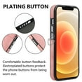 thumbnail image 2 of Compatible with iPhone 11 Card Slot Back Case, 360 Degree Rotatable Ring Stand Plating Button PU Leather Support Magnetic Car Mount Phone Case Cover for iPhone 11, Pink, 2 of 12