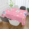 thumbnail image 2 of Yayeee Tablecloths 60" x 60" Rectangle Wrinkle Resistant Party Table Cover, Love Connection, 2 of 8