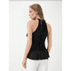 thumbnail image 4 of Camisola con Volantes y Cuello Halter para Mujer Negro S, 4 of 10