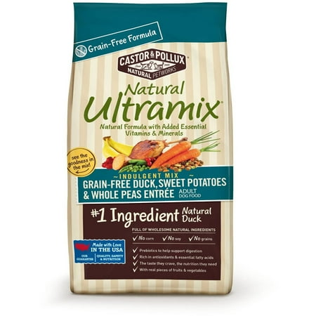 Natural Ultramix Grain Free Duck Sweet Potatoes and Whole Peas Entree for Pets, 25