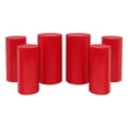 thumbnail image 6 of 6 PCs Cylinder Pedestal Stands, Metal Display Pedestal Stands, Metal Display Stands for Wedding Birthday Party Decor (Red), 6 of 9