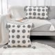 thumbnail image 3 of Super Soft Farmhouse Decorative Plush Throw Pillow Covers 18 x 18 Grey,Solid Pom pom Tufted with Tassels Modern Accent Boho Square Cushion Cover Pillo, 3 of 4