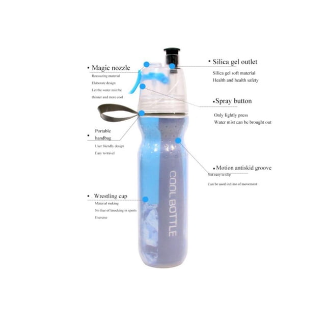 Taza De Spray Pulverizador Botella De Agua Deportes Acuáticos Portátiles Hidratación Niebla Deportes Botella De Agua Para Beber Y Vaporizar Taza De Spray Portátil Para Ciclismo ANGGREK Otros
