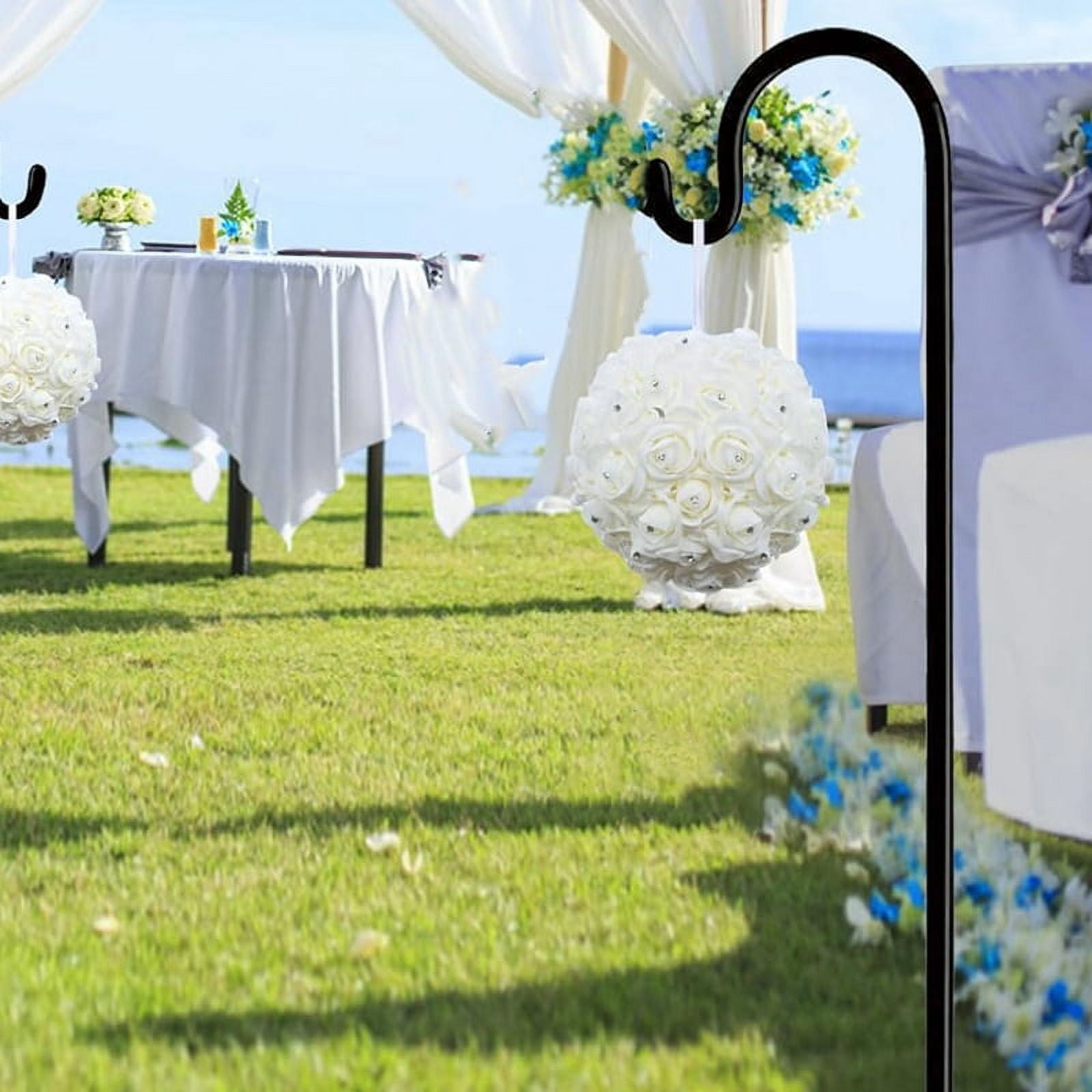 Outdoor Shepherd Hook, Bird Feeder Pole Holder, Garden Hanging Stakes for Solar Plant Hanger Wedding Decoration