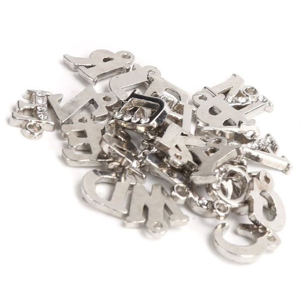 Colgante de letras, colgante de letColgante de letras de bricolaje, 26 piezas Colgante de letras Accesorios para hacer joyas Fácil de usar Durable para manualidades hechas a mano LHCER NO