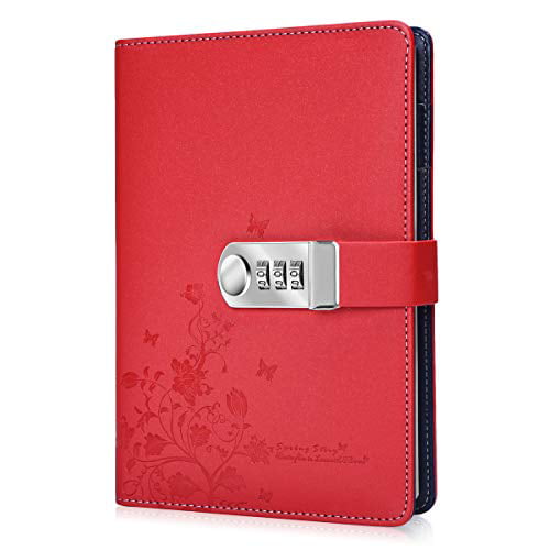 Style 3 ARRLSDB A5 Digital Password Notebook with Lock PU Leather Combination Lock Diary Password Journal Locking Personal Diary 