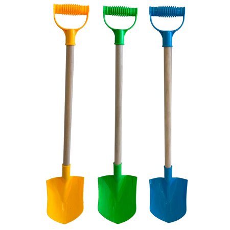 Kids Beach Toy Sand Shovel with Plastic Spade & Wood Handle - (Best Garden Spade Shovel)