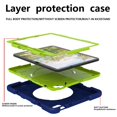 thumbnail image 4 of Dteck Kids Case for iPad Air 11 inch 2025/2024,Heavy Duty Silicone Cover with Stable Kickstand, Multi-Functional Grip, Carrying Strap, Pencil Holder for iPad Air 11-in. M3/M4,Navy+Green, 4 of 11