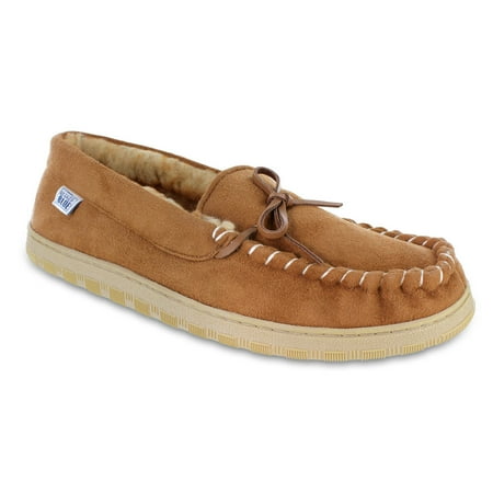 Rugged Blue Fleece Lined Moccasins with High Quality Insole - (Best Mens Shoe Stores)