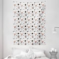 thumbnail image 1 of Kids Boys Tapestry, Hand Drawn Outer Space UFO and Spaceship Exploring Stars and Beyond, Wall Hanging for Bedroom Living Room Dorm Decor, 60W X 80L Inches, Pale Blue Coral Black, by Ambesonne, 1 of 2