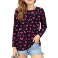 thumbnail image 6 of Jinhomg Little Girls Cute Valentines Shirt 2025 Love Heart Graphic Tees Lightweight Comfy Long Sleeve Crew Neck Tunic Tops Kids Valentine's Day Gifts Deal of The Day Prime Today Purple 3 Years, 6 of 8