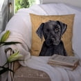 thumbnail image 3 of Carolines Treasures SC9136PW1414 Labrador Wipe your Paws Fabric Decorative Pillow, 14Hx14W, multicolor, 3 of 4
