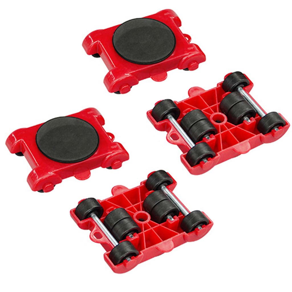 MOMOJIA Furniture Mover Tool Transport Lifter Heavy Stuffs Moving Wheeled Roller Bar Set