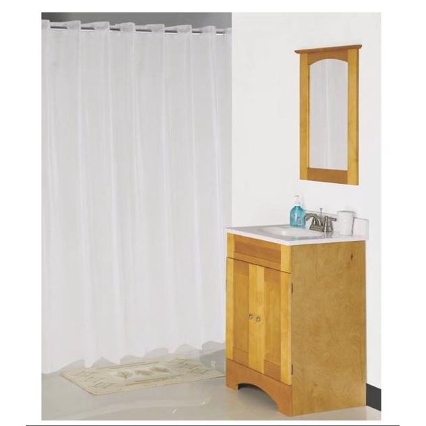 Simple Spaces XG02FS Hookless Shower Curtain, Frost, 70" X 72