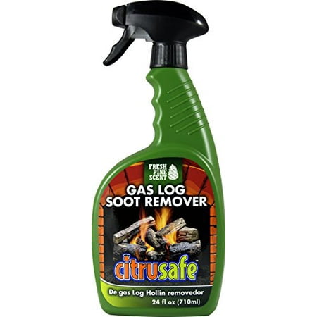 CitruSafe Gas Log Soot Remover - Remove Built-Up Soot and Ashes on Vented Gas Wood - Fresh Pine Scent (24 (Best Way To Remove Pine Sap)