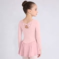 thumbnail image 2 of AUNVITO Girls Ballet Leotard Dress with Mesh Skirt Short Sleeve V-Neck for Dance Practice and Performance Comfortable and Elegant, 2 of 6