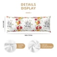 thumbnail image 3 of Balery Home Sweet Home Floral Funda Protectora para Almohada Corporal de Algodón Hipoalergénico con Cierre(55 x 21 pulgadas), Almohadas No Incluidas, 3 of 7