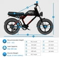 thumbnail image 5 of G-Force Electric Bike for Adults 52V 60AH Battery, 20x4 Fat Tire Ebikes, Full Suspension E Bike, 1500W Peak Motor Electric Bicycle 7-Speed Gear, 5 of 8