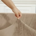thumbnail image 4 of Sectional Couch Covers, Stretch Sofa Cover Velvet L-Shaped Sofa Cover Soft Non Slip Furniture Protector for Corner Sofa-Pink-3 Seater+3 Seater, 4 of 9