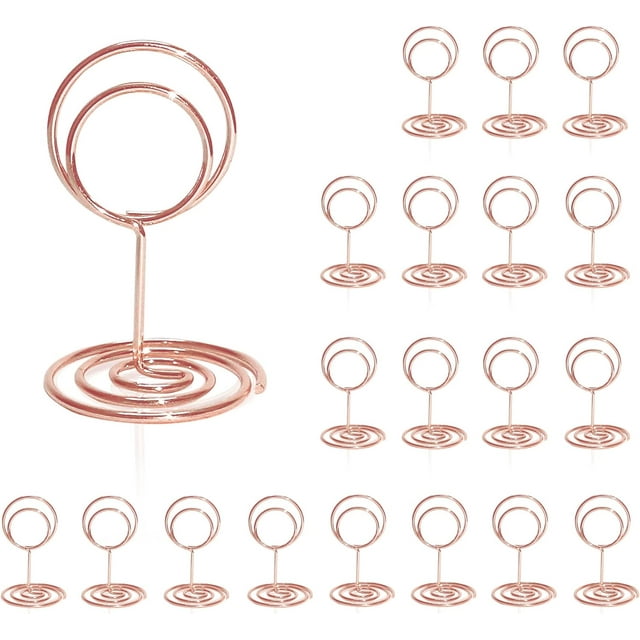 HSHDLDF Porte-Numéros de Table Ronteda 20 Pcs 2 Pouces Mini Porte-Numéros de Table Court Porte-Cartes pour Mariage Réception Fête Collation des Grades Restaurant Bureau Maison Photo Image Mémo