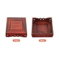 thumbnail image 3 of OULII Wood Pedestal Stand For Lamp Dark Red Decorative Display 1Pack, 3 of 5