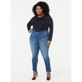 thumbnail image 2 of Sofia Jeans by Sofia Vergara Plus Size Rosa Curvy Ripped Hem High-Waist Ankle Jeans, 2 of 6