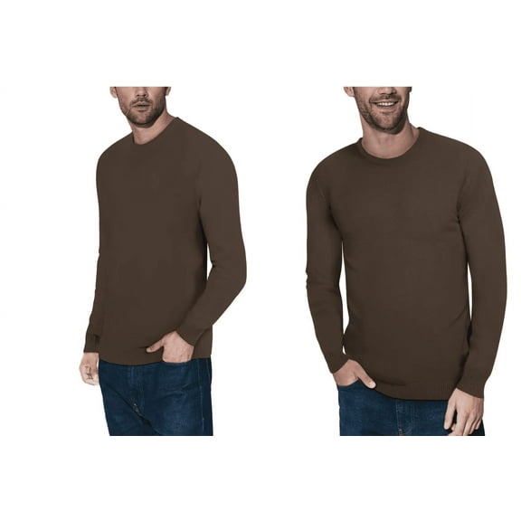And Now This Men's Super Soft Rayon Solid Sweater in Chocolate Brown-Large