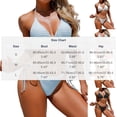 thumbnail image 2 of Maqroz Triangle Bikini Set for Women Adjustable Tie Side Two Piece Swimsuit Padded Bra Beachwear Trendy Summer Pool Party Vacation Solid Beachwear, 2 of 7