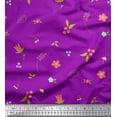 thumbnail image 1 of Soimoi Cotton Poplin Fabric Berries,Leaves & Floral Artistic Fabric Prints by Yard 42 Inch Wide, 1 of 1