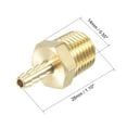 thumbnail image 4 of Uxcell 3/16 inch x NPT 1/4 Male Thread Brass Hose Barb Fitting Straight Pipe Connector, 4 of 6