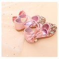 thumbnail image 4 of Lovebay Kids Baby Girls Adorable Sparkly Dress Shoes Party Low Heel Pumps Glitter Princess Mary Jane with Bowknot Pink - 6 Toddler, 4 of 9