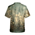 thumbnail image 4 of WTOBBY Men's Short Sleeve V-Neck Working Top with Christmas Print and Chest Pocket, Practical Design for Carers and Daily Use,Army Green L, 4 of 5
