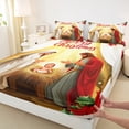 thumbnail image 3 of jejeloiu Happy New Year Bed Sheets,Christmas Religious-Themed King Sheets,Marry Xmas Sheet Set For Teens,Ultra Soft Home Decor,4-Piece, 3 of 7