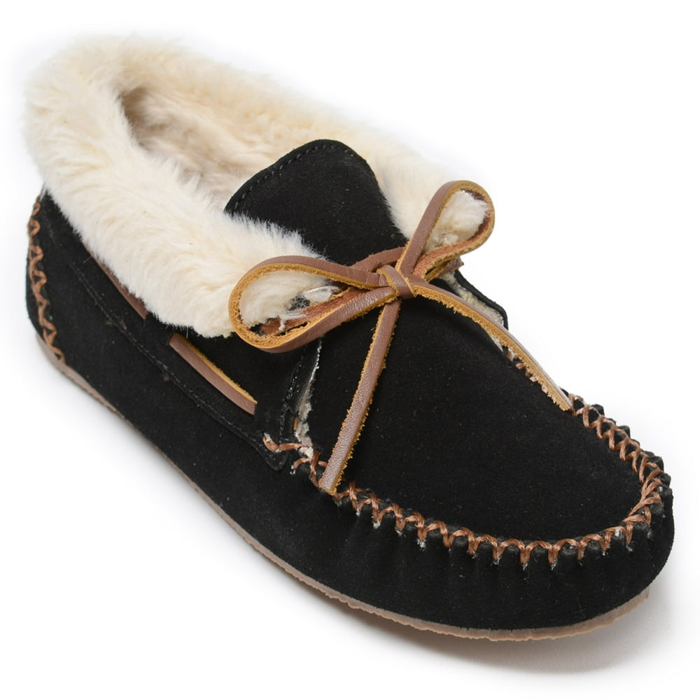minnetonka suede bootie slipper