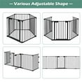 thumbnail image 4 of Pemberly Row Steel Fireplace Safety Fence Hearth Gate in Black, 4 of 10
