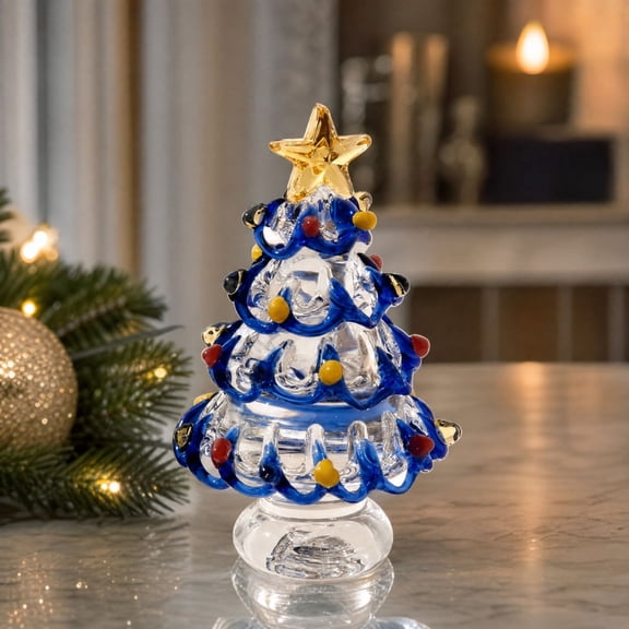 Dalxymotic Christmas Tree Tabletop Ornament, Festive Desktop Decorative Figurine, Holiday Winter Celebration Accent, Christmas Home Office Decoration for Desk, Shelf, Mantel