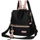 thumbnail image 1 of Mochila para mujer, mochilas para la escuela, la universidad, con lindo colgante, bolso de viaje con bolsillo abierto, mochila pequeña para viajes, mediana, negra, 1 of 7