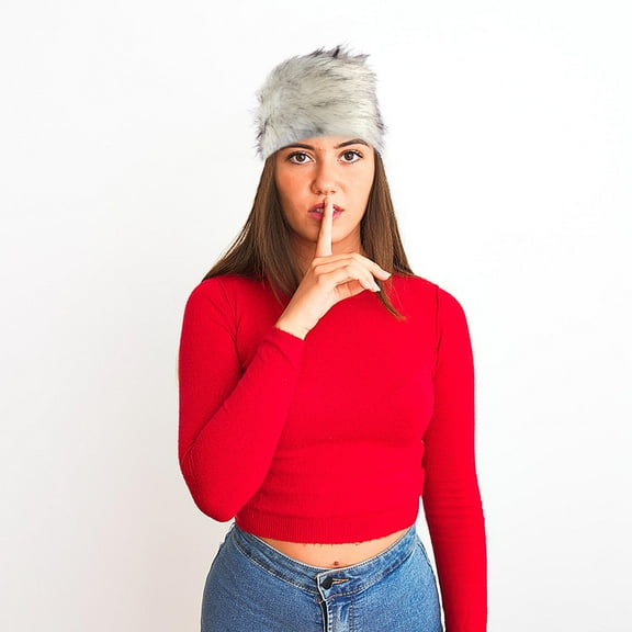 ELAYARD Women Cloche Hat Furry Warm Hat Fluffy White Winter Cold Weather 1Pack