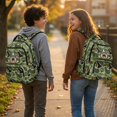 thumbnail image 3 of Aplkyhs Green Camo Fish Adorable Backpack Lightweight Casual School Bookbag for Kids 9-12 Water Resistant with Padded Straps for Daily Use, 3 of 7