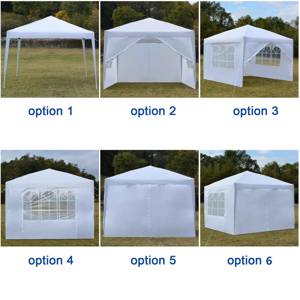 Kadyn Wedding Party Tent, 10' x 10' Practical Waterproof Right-angle Folding Tent with 2 doors and 2 windows, Camping Tent for Wedding, White Kadyn Wedding Party Tent, 10' x 10' Practical Waterproof Right-angle Folding Tent with 2 doors and 2 windows, Camping Tent for Wedding, White