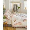 thumbnail image 4 of Move Over Flowers Duvet Cover Set Twin Ruffle Bedding Sets Ruffle Floral Pattern Microfiber No Filling, 4 of 10