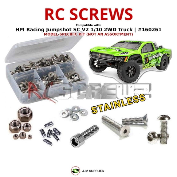 RCScrewZ Stainless Screw Kit hpi101 for HPI Racing Jumpshot SC V2 #160261 RC Car | SET
