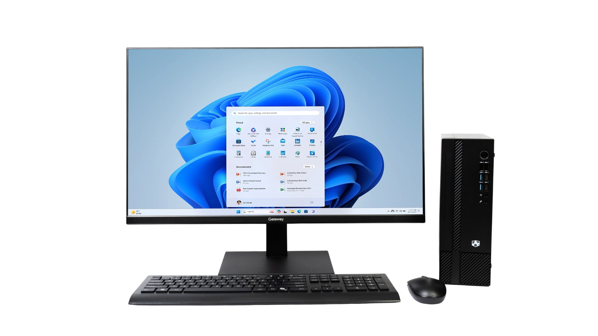 Gateway Desktop Computer & 27" QHD Monitor Bundle | Intel i5 Processor | 16GB RAM | 512GB SSD | Wireless Mouse & Keyboard Included