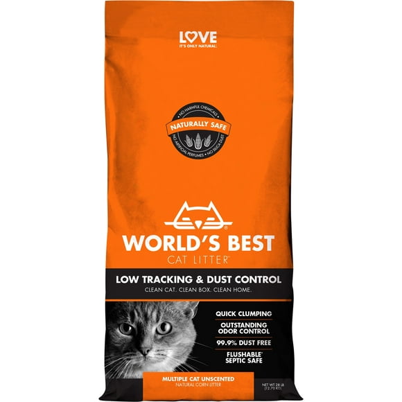 Worlds Best 840673102034 28 lbs Low Tracking Dust Control Unsecnted Cat Litter