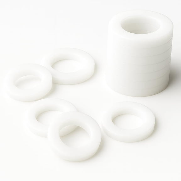 25 pcs 3/4" Silicone Flat Washers – White Sealing Gaskets & Wave Lock O-Rings for Bellows, Hose Fittings, Leak-Proof Plumbing