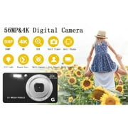 Digital Camera, 2.7 Inches Screen 56MP 4K HD Video Output 20X Zoom Built in Flash Anti Shake, Kids Camera for Teens Students Boys Girls