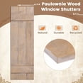 thumbnail image 4 of Laicejoy Paulownia Wood Window Shutter, Farmhouse Wall Decoration Boards Set of 2 w/Antiqued Surface, wall Mounted Installation Hardware, 4 of 8