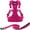 Harness Leash Set (Fuchsia), variant on Best Pet Supplies Voyager Adjustable Dog Harness Leash Set with Reflective Stripes for Walking Heavy-Duty Full Body No Pull Vest with Leash D-Ring, Breathable All-Weather - Army/Black Trim, L