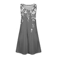 thumbnail image 7 of XXWXYD Girls Summer Flowy Tiered Maxi Dress | Sleeveless Crewneck A-Line Beach 𝖲undress with Pockets | Casual Tank Dress for Kids Swim Cover Up, 7 of 7